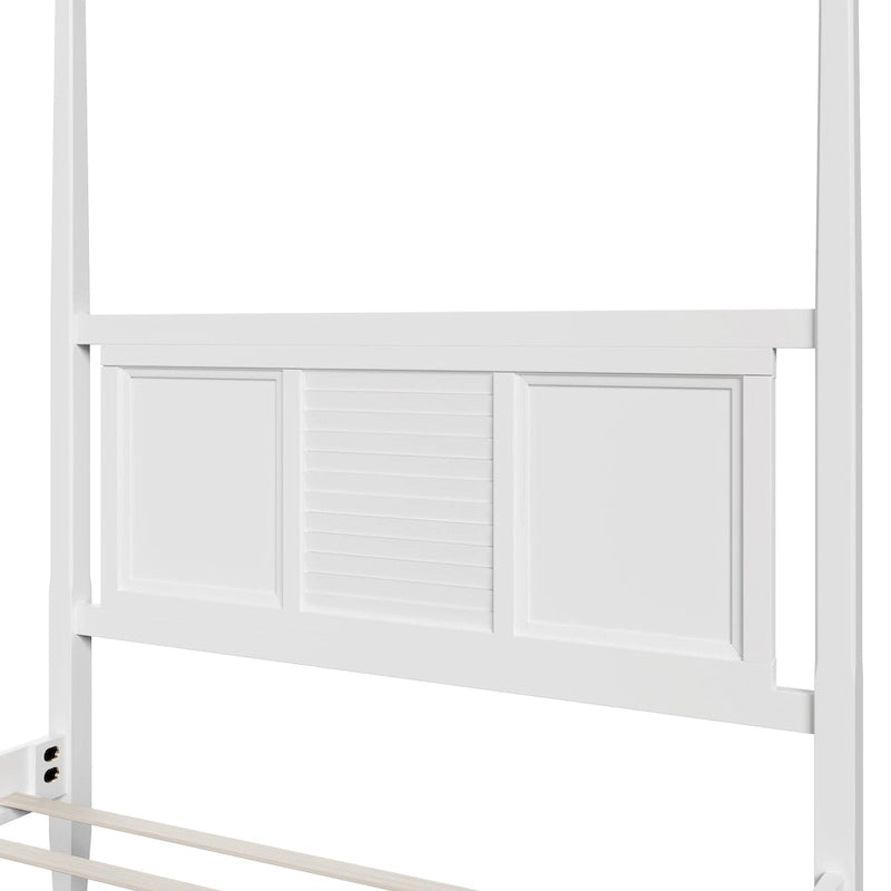 Queen Size Solid Pine Four Poster Bed with 75 Tall Four Poster Bed Frame