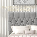 Queen Size Platform Bed with Gold Tufted Headboard with Trundle And Storage Drawers (600lb Capacity)