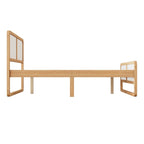 Full Size Modern Style Solid Wood Platform Bed with Support Legs for Adults for Bedroom