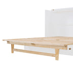 White Queen Size Murphy Bed with Storage and Large Drawers