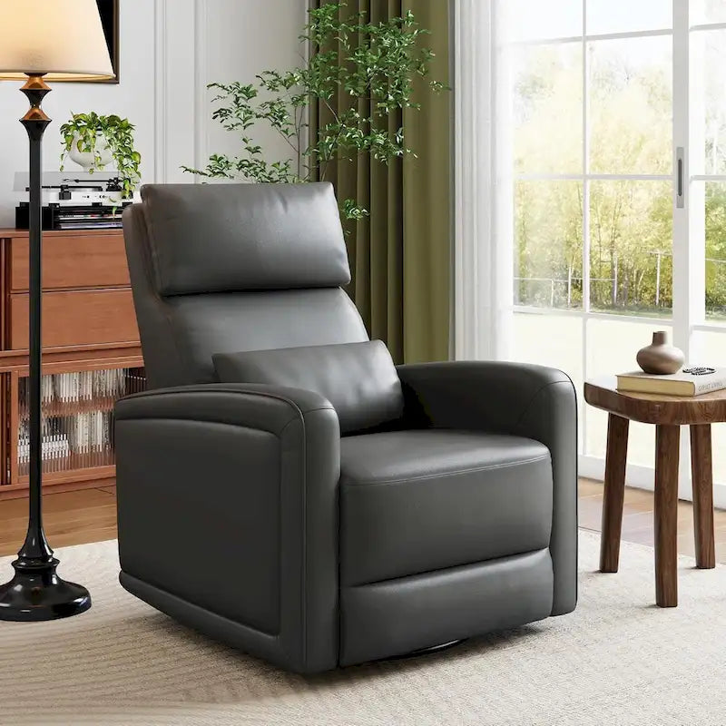 Manual Reclinder, 360 Swivel Rocking Glider Reclinder Chair with Ergonomic Backrest