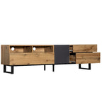 70-Inch Tv Stand — Dual-Compartment Storage Design With Flip-Down Doors; Suitable For Tvs Up To 80 Inches