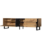 70-Inch Tv Stand — Dual-Compartment Storage Design With Flip-Down Doors; Suitable For Tvs Up To 80 Inches