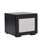 Black 82 TV Stand with Push-Open Doors & LED for TVs Up to 90