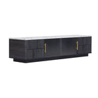 Black,White 62.9 TV Stand with 4 Drawers & Large Cabinet for TVs Up to 70
