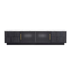 Black,White 62.9 TV Stand with 4 Drawers & Large Cabinet for TVs Up to 70