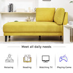65 Linen Corner Chaise Lounge