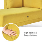 65 Linen Corner Chaise Lounge