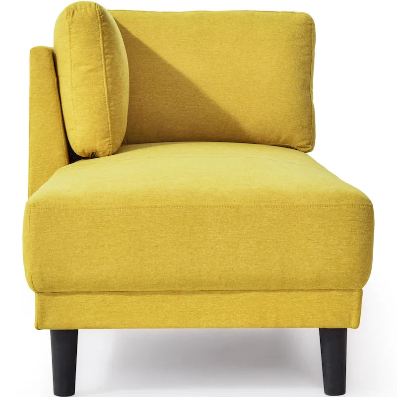 65 Linen Corner Chaise Lounge