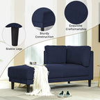 65 Linen Corner Chaise Lounge