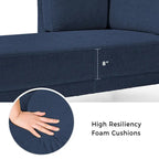 65 Linen Corner Chaise Lounge
