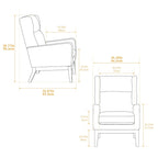 26.18 High Back Upholstered Arm Chair