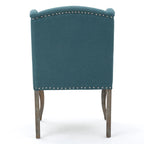 Modern 23.75 Button Tufted Accent Chair with Rubber Wood Frame and Nailheads for Living Room
