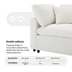 Beige 130 Chenille U-Shaped Sleeper Sectional Sofa, 6-Piece Modular Design