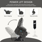 Blue Power Lift Recliner with Heat, Massage, USB Charging, Side Storage, and Remote Control