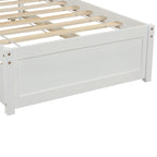 Twin Pine Platform Bed with Trundle & Slat Headboard