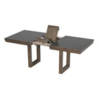 Traditional Style 7-piece Extendable Dining Table Set with Butterfly Leaf and 6 Upholstered Chairs