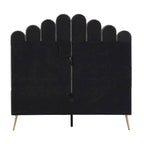 Art Deco Style Velvet Upholstered Platform Bed