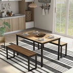 Rhese Transitional Metal 3-Piece Dining Table Sets by Furniture of America