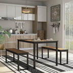 Rhese Transitional Metal 3-Piece Dining Table Sets by Furniture of America