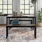 Rhese Transitional Metal 3-Piece Dining Table Sets by Furniture of America