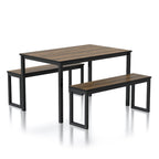 Rhese Transitional Metal 3-Piece Dining Table Sets by Furniture of America