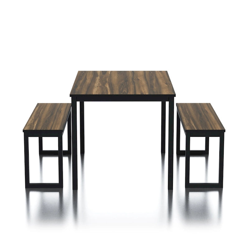 Rhese Transitional Metal 3-Piece Dining Table Sets by Furniture of America