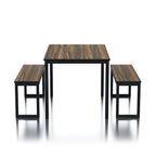 Rhese Transitional Metal 3-Piece Dining Table Sets by Furniture of America