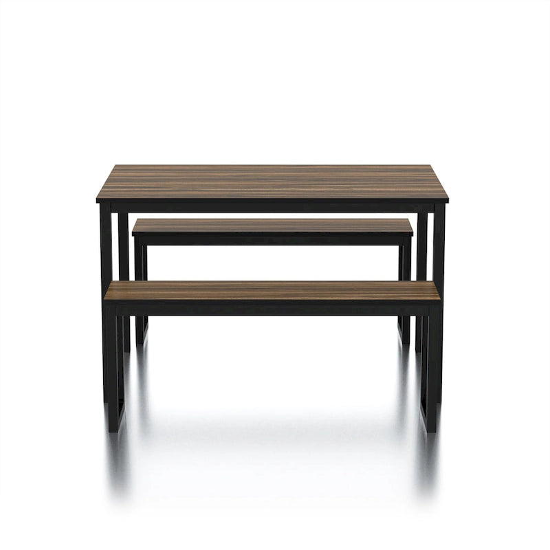 Rhese Transitional Metal 3-Piece Dining Table Sets by Furniture of America