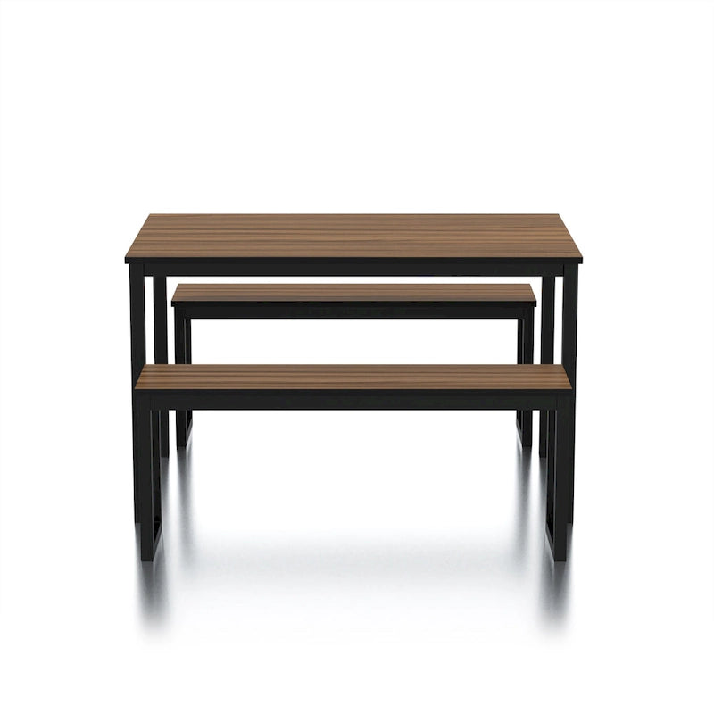 Rhese Transitional Metal 3-Piece Dining Table Sets by Furniture of America