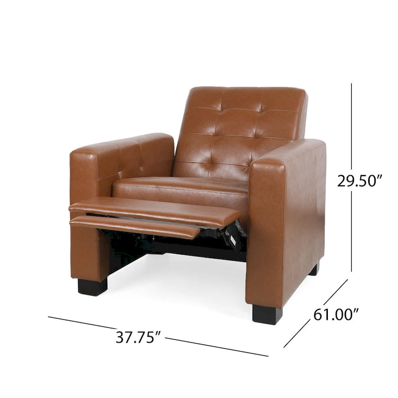 Upholstered Push-Back Recliner