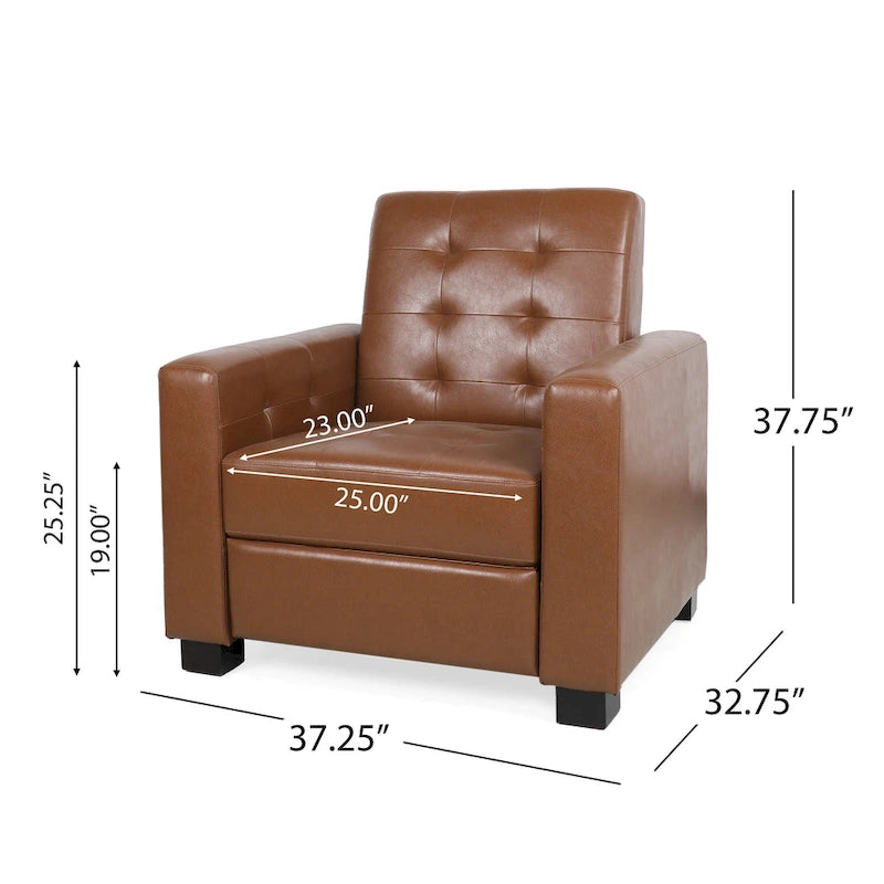 Upholstered Push-Back Recliner