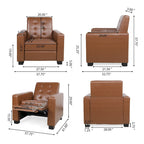 Upholstered Push-Back Recliner