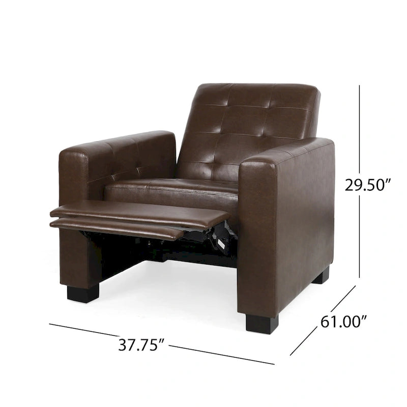 Upholstered Push-Back Recliner