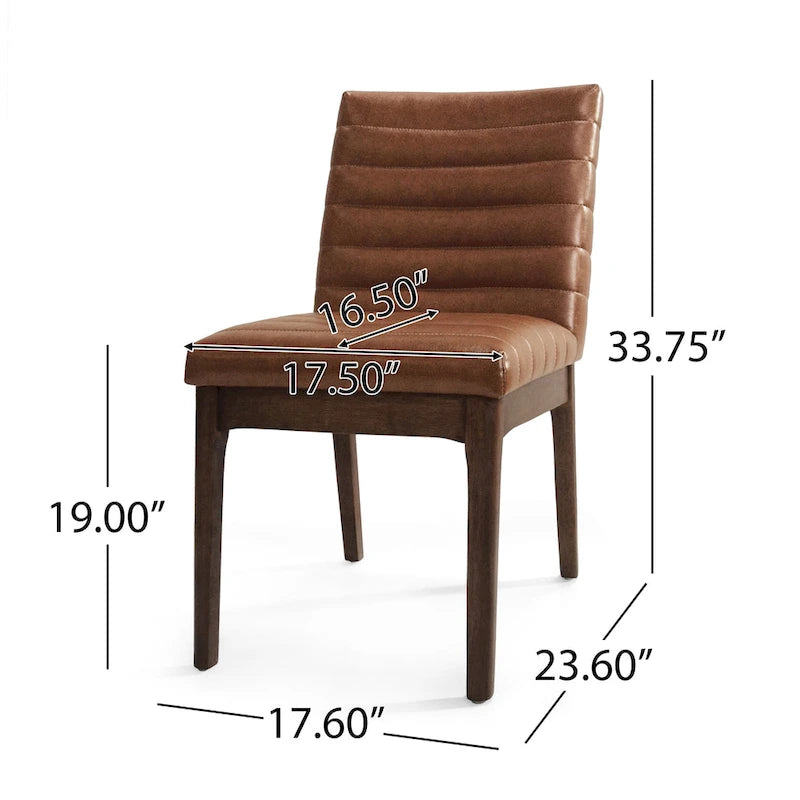 Lancer Channel Stitch Dining Chairs (Set of 2) by Christopher Knight Home