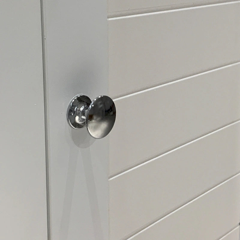 5-tier Narrow Freestanding Bathroom Cabinet with 2-shutter Doors - 15.35 x 15.35 x 63.00