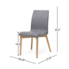 Orrin Mid-Century Fabric Dining Chair (Set of 2) by Christopher Knight Home