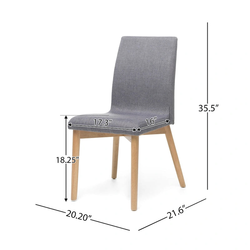 Orrin Mid-Century Fabric Dining Chair (Set of 2) by Christopher Knight Home