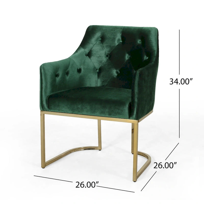 McDonough Modern Tufted Glam Accent Chair by Christopher Knight Home