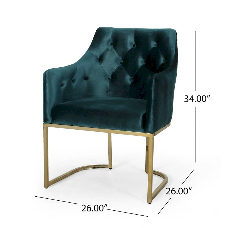 McDonough Modern Tufted Glam Accent Chair by Christopher Knight Home