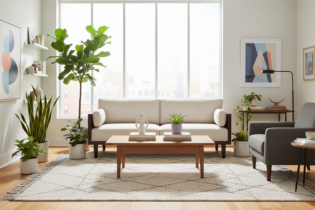 Fabric Three-Seater Sofa