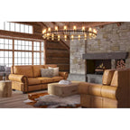Valencia Top Grain Hand Antiqued Leather Traditional Ottoman