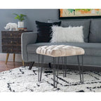 Newbury Handwoven Velvet Square Ottoman