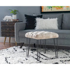 Newbury Handwoven Velvet Square Ottoman