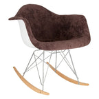 Wilson Contemporary Modern Velvet Rocker Chair - Nursery Rocking Accent Chair for Home Living Room Bedroom Patio