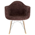 Wilson Contemporary Modern Velvet Rocker Chair - Nursery Rocking Accent Chair for Home Living Room Bedroom Patio