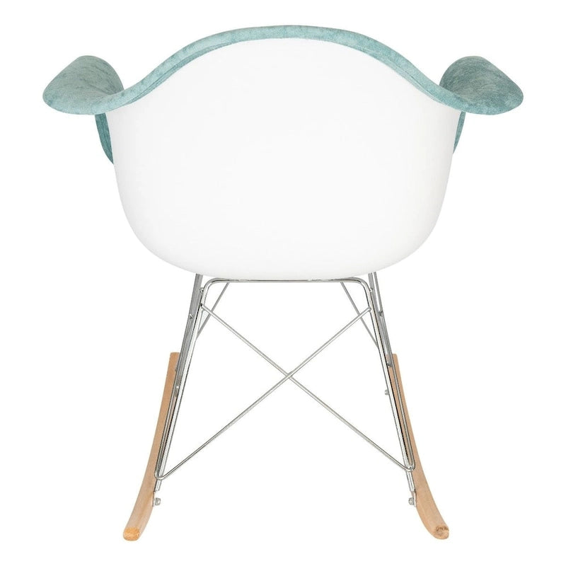 Wilson Contemporary Modern Velvet Rocker Chair - Nursery Rocking Accent Chair for Home Living Room Bedroom Patio