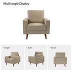 Elizabeth Mid-century Genuine Leather Arm Chair Set of 2 by HULALA HOME