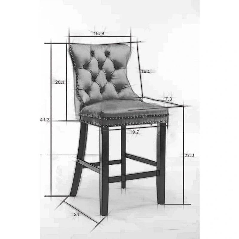 Leisure Style Bar Chairs,Set of 2