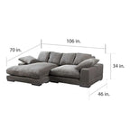 Aurelle Home Reversible Contemporary Sectional Sofa